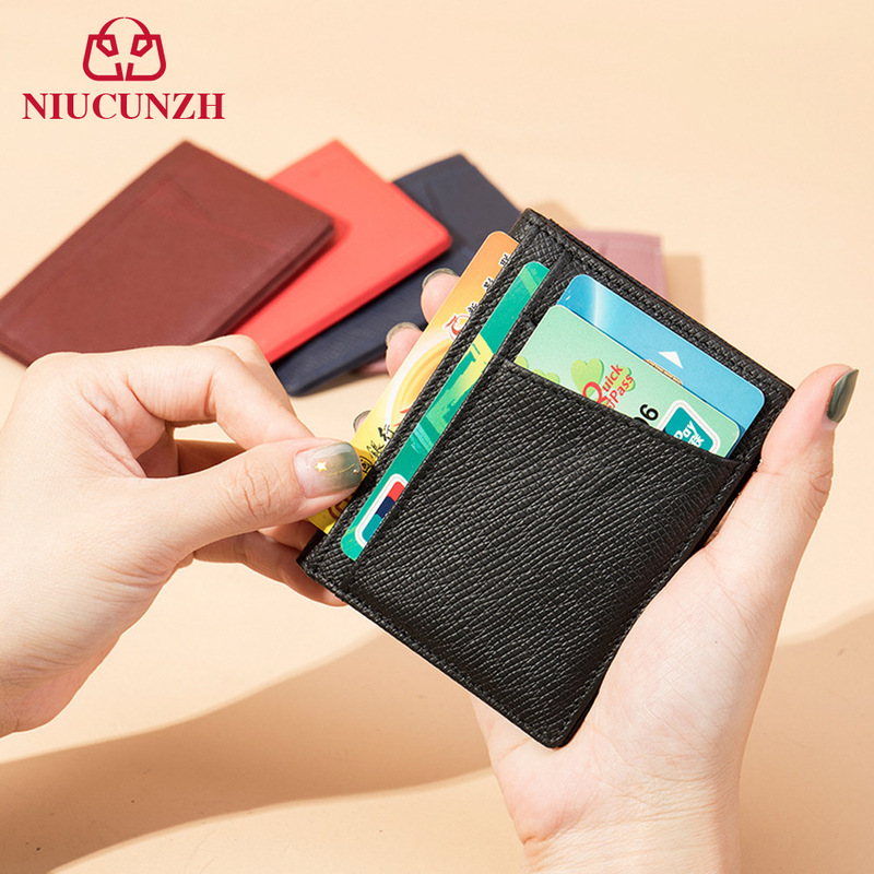Hot Wholesale Thin Genuine Pickup Bag with Multiple Card Slots Simple Card Holder for Men and Women Cowhide Id Card Holder Rfid Card Hot Wholesale Thin Genuine Pickup Bag with Multiple Card Slots Simple Card Holder for Men and Women Cowhide Id Card Holder Rfid Card