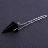 White crystal with amethyst, pendant, pyramid, jewelry, European style, suitable for import