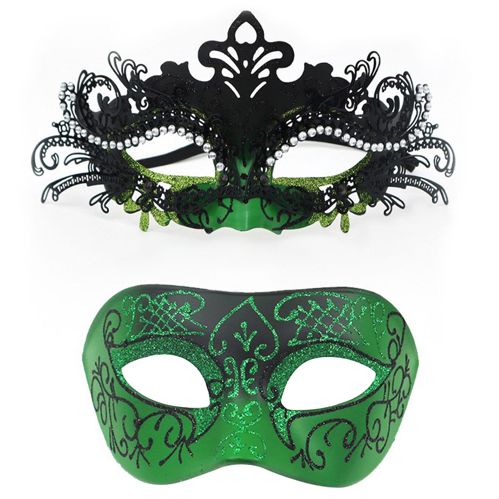 Ventas transfronterizas máscaras de hierro forjado de plástico de alta calidad máscaras de maquillaje de plástico pintadas máscaras de carnaval