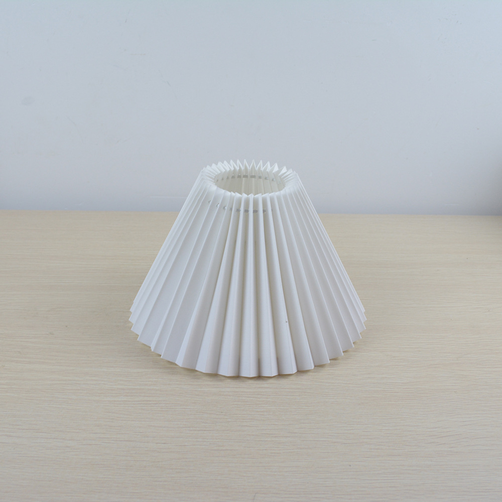 DIY lámpara de mesa personalizada Shell tela plisada dormitorio sala de estar retro Hotel lámpara de mesa de pared lámpara de pie sombra