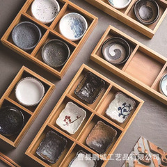 Bamboo Storage Box Chinese Bonfire Tea Dried Fruit Plate Household Tea Snack Plate Wedding Candy Nuts Snack Box