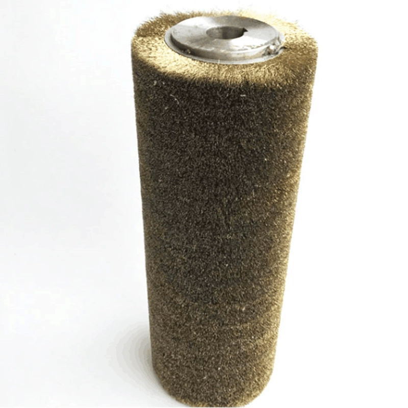 Rodillo de cepillo de alambre de acero industrial Rodillo de alambre de acero chapado en cobre enrollado Rodillo de cepillo de alambre de acero inoxidable pulido y pulido de óxido