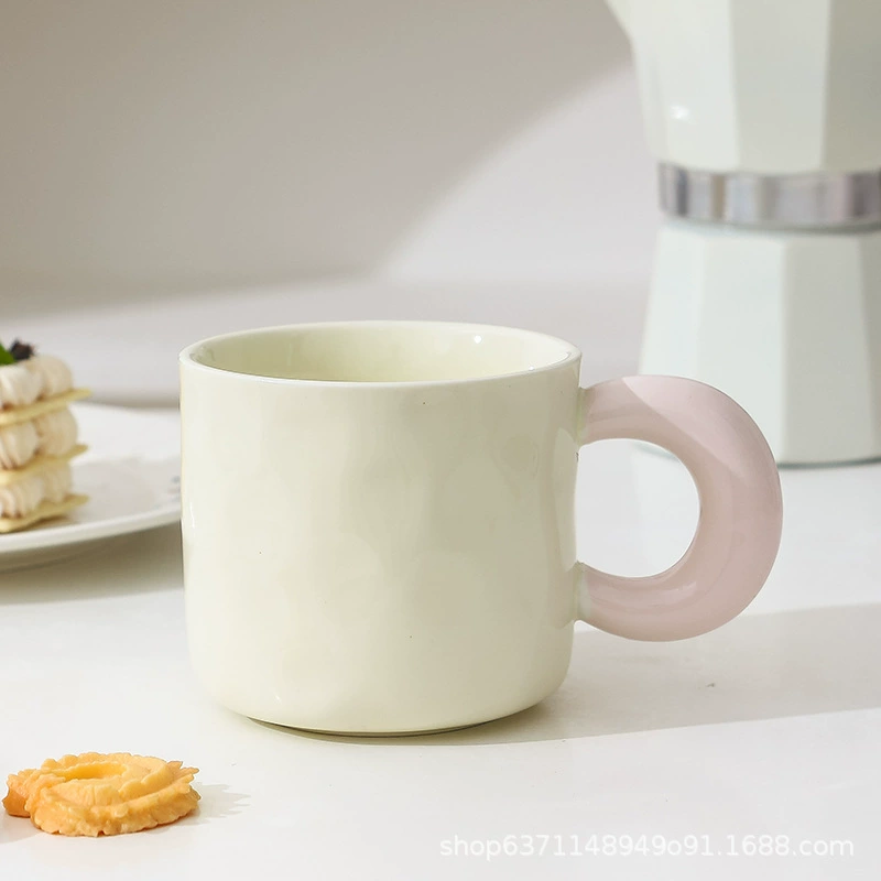 Корейский INS маленький свежий конфетный цвет Макарон керамическая кружка для кофе, мужская и женская пары семейные чашки