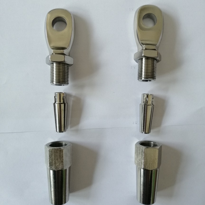 快速装卸钢丝绳接线器省时省力，不用设备压外观精美拉力强度大