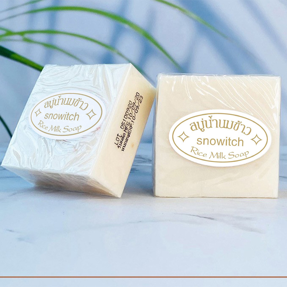 Jabón de arroz tailandés Jabón de arroz Jabón de aceite esencial hecho a mano Jabón de baño para lavado de cara Jabón de arroz transfronterizo unisex