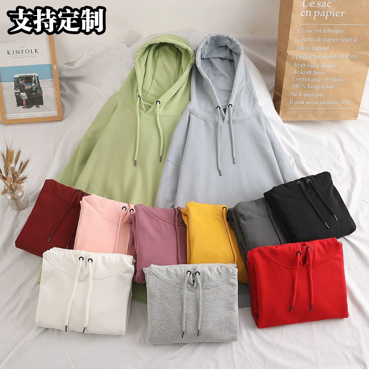 Activity Enterprise Толстовка с капюшоном на флисовой подкладке Индивидуальный логотип с печатью Групповая рабочая одежда Рабочая одежда Пальто Классная одежда