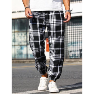 F 23149 Vintage Plaid Casual Pants �͹Ÿ������eѝ�羳��