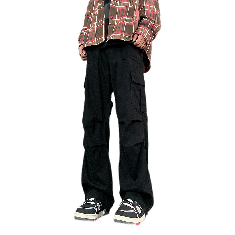 LKTM Men's Wear # Summer Thin Style American High Street Paracaidista Umbrella Pantalones rectos sueltos de pierna ancha de marca de moda para hombres