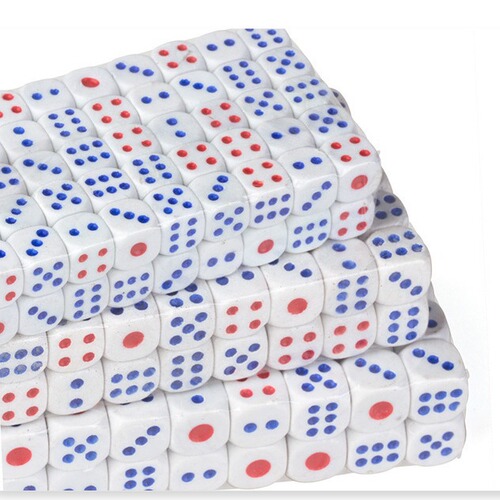 Plastic dice color dice wholesale rounded corner number dice color dice 13# 14 15# 16# 12mm dot dice