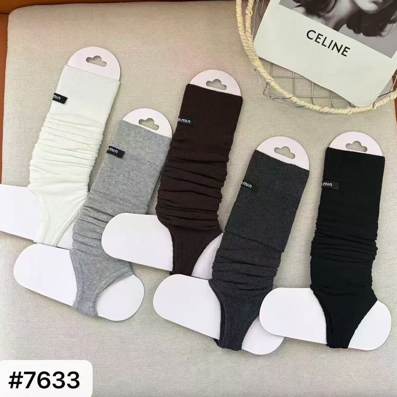Gray footless socks for women, Korean ballet style, dual-use with vertical stripes, slimming and versatile leg warmers