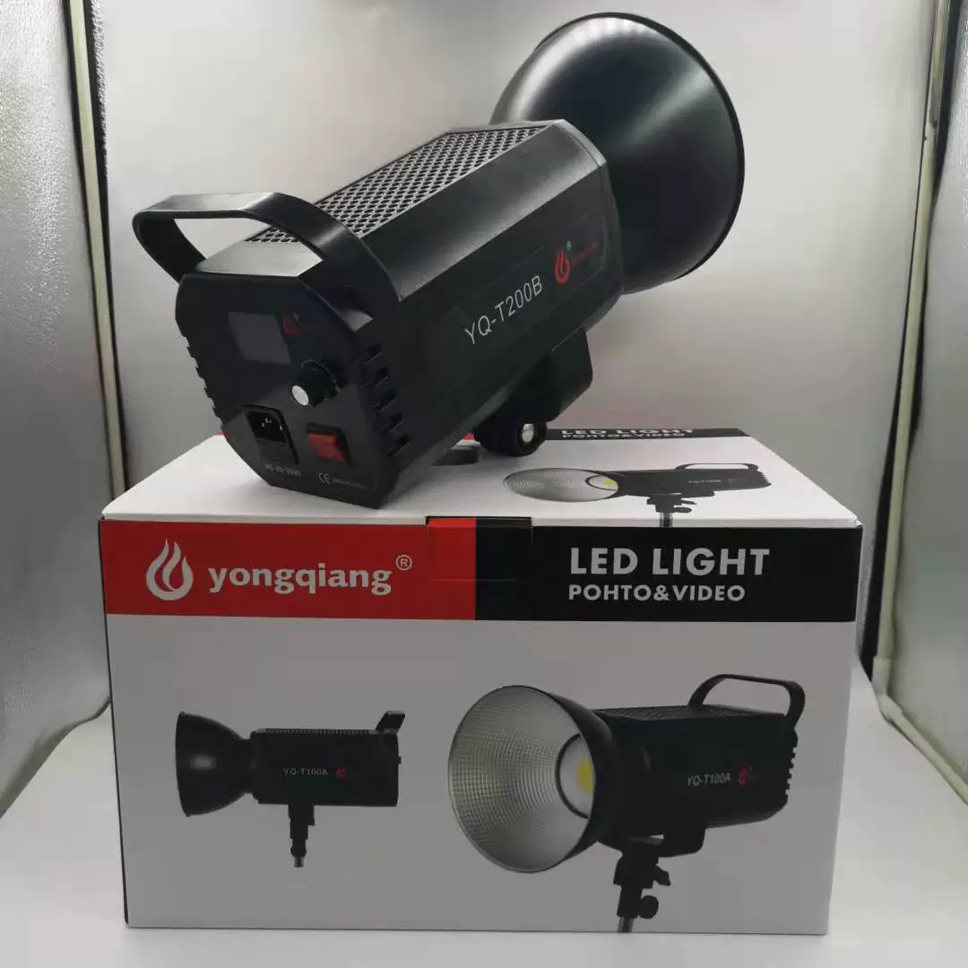 Портативный свет для видеотрансляций Yongqiang YQ200/300, 200W, регулируемая цветовая температура, COB свет для фильмов и телевизионной студии, свет для фотосъемки