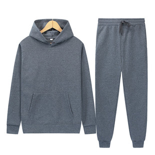 Europe and the United States cross-border Amazon independent station autumn and winter New Fashion suit men's and women's leisure sports Printed Hooded