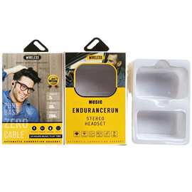 TWS无线蓝牙耳机通用包装盒 中性全英文蓝牙耳机纸盒吸塑包装现货