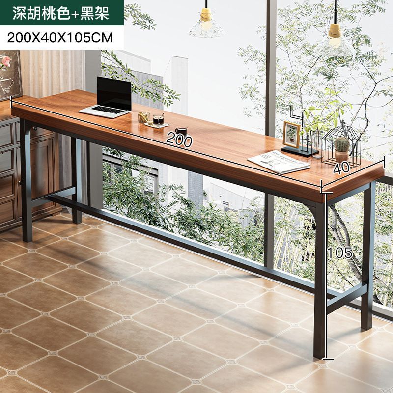 吧台桌家用阳台休闲小吧台靠墙长条窄桌简约桌椅组合高脚桌工作台|undefined