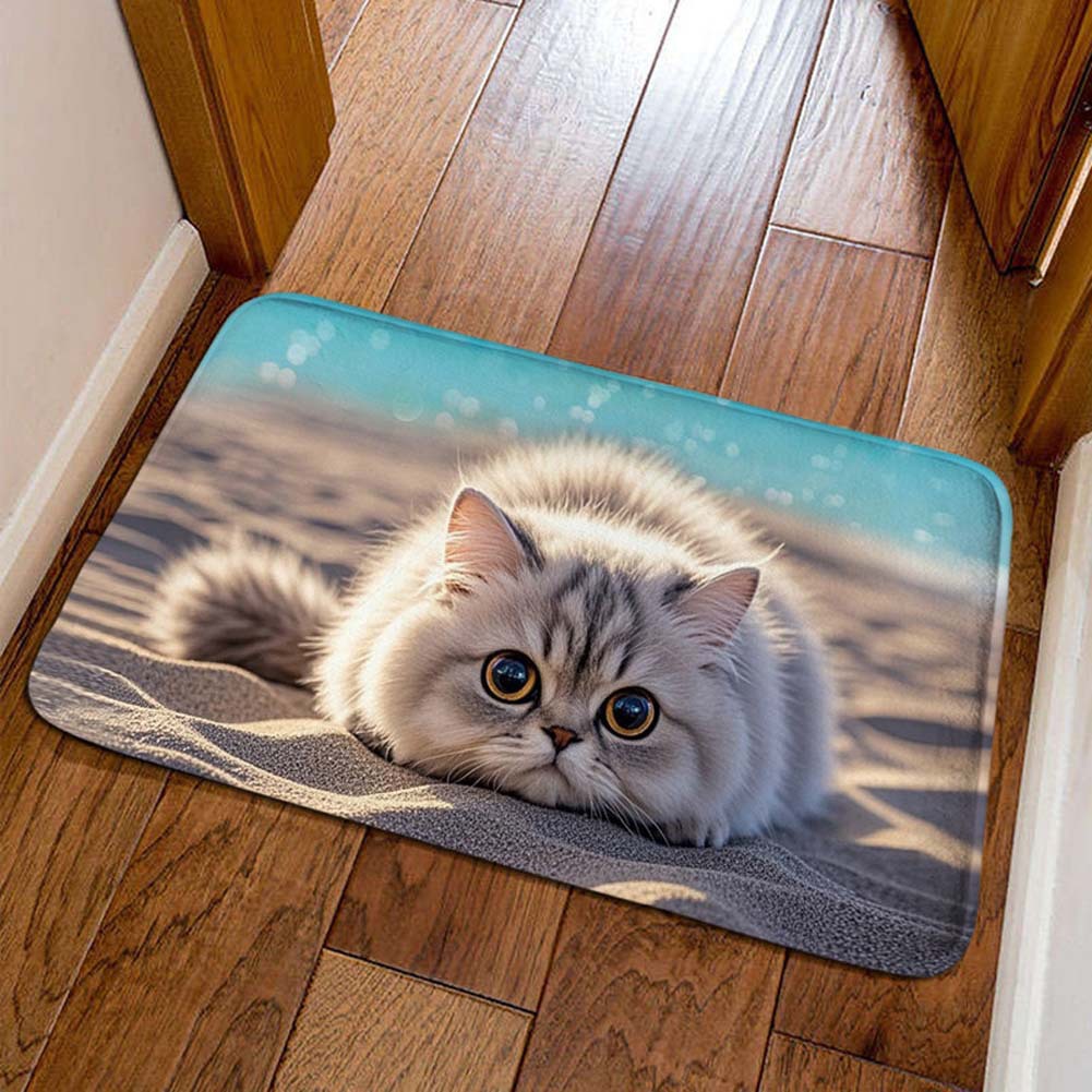 Cross-border cute pet cat decorative floor mat, bathroom absorbent skin-friendly foot mat, easy to maintain, entryway entrance mat, available for dropshipping