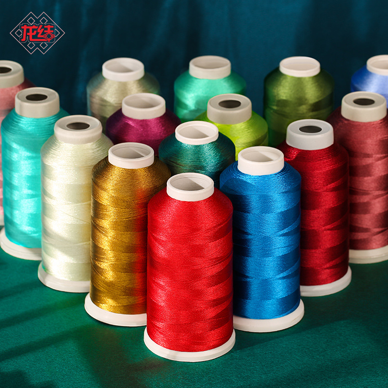 Longjie bright light 3-strand ice silk tassel line 106 color solid color dyeing can't drop nylon tower line 140g factory wholesale