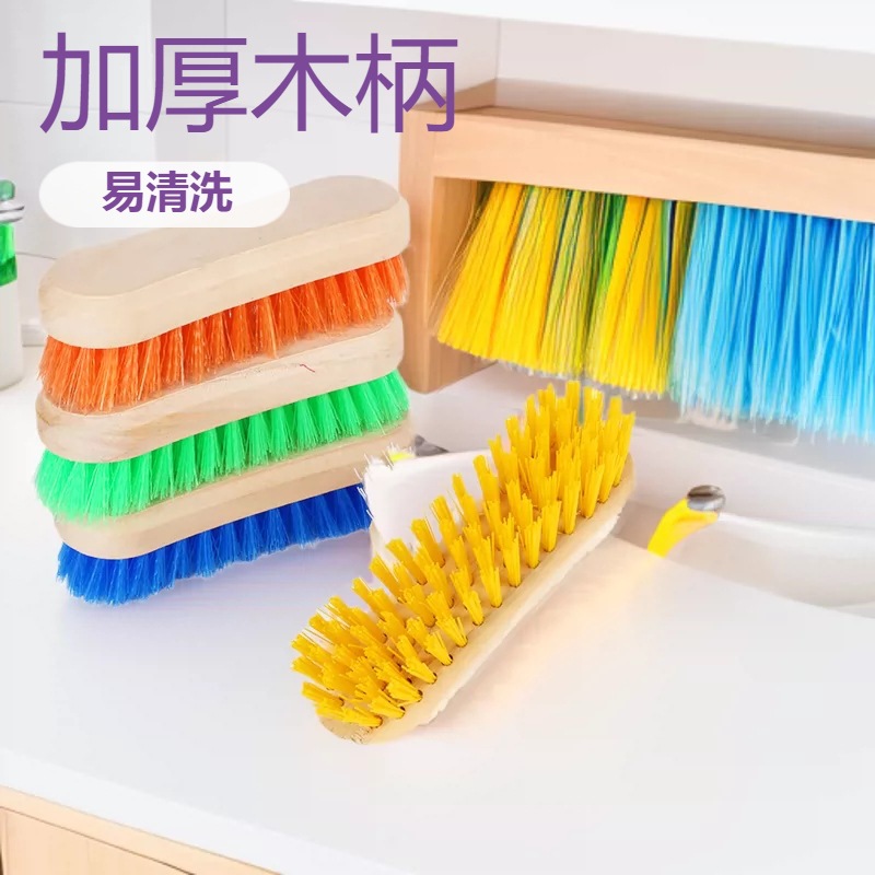 나무 세탁 브러시 가정용 브러시 칼라 옷 소매 속옷 청소 브러시 플라스틱 매일 브러시 신발 브러시 도매