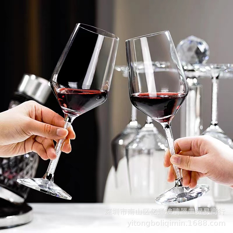 Crystal wineglass