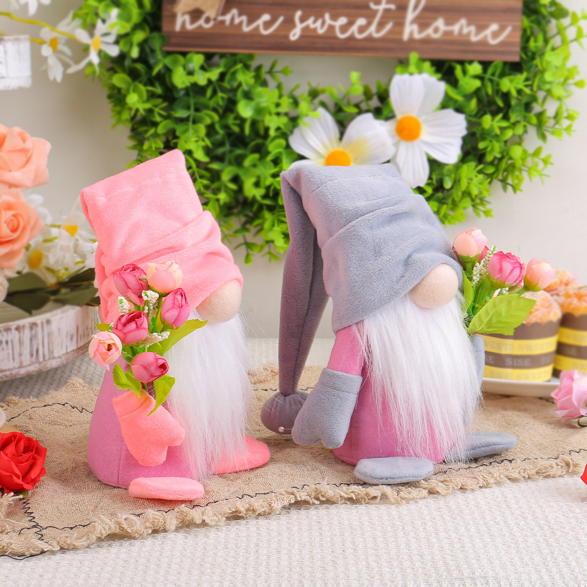 Nuevo tulipán transfronterizo Rudolf Día DE LA Madre Día de San Valentín muñeca mamá regalo de cumpleaños decoración de la ventana del hogar