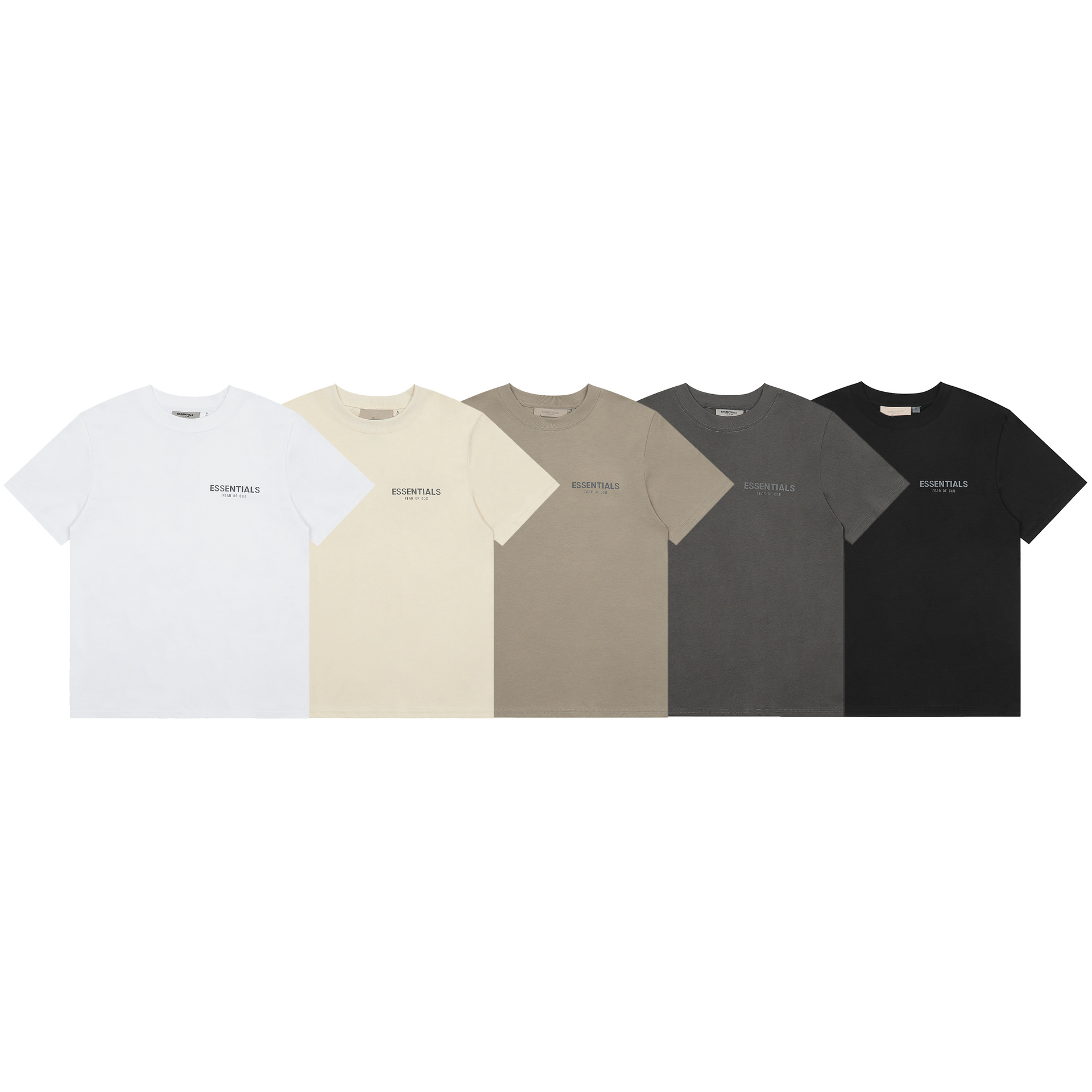 Camiseta de manga corta con estampado de letras pequeñas FOG, reflectante, estilo americano informal, clásica, holgada, cuello redondo, unisex, para parejas, moderna