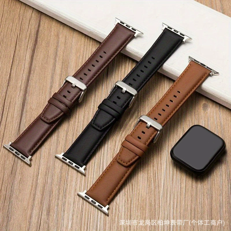 Ремешок для часов из натуральной кожи, подходит для браслета Apple Watch, для мужчин и женщин, iWatch серия 876543Se стиль fashion