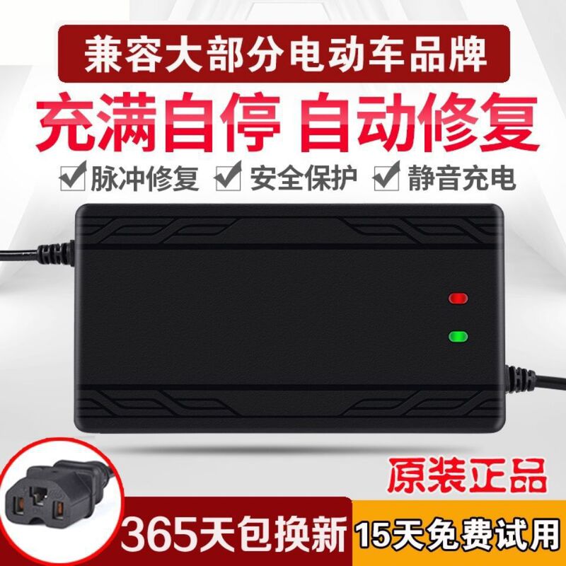 [自動電源オフ] 二輪および三輪電気自動車バッテリー充電器 48V 60V 72V 64V 20AH ユニバーサル|undefined