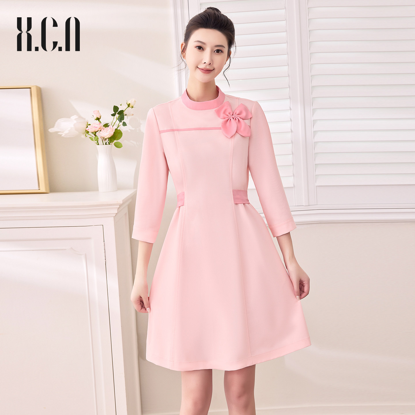 Xiangchunniao High-End Beauty Salon New Uniform Dress for Women, Autumn and Winter Light Medical Beauty Care Nurse Workwear