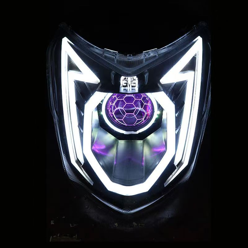 La fábrica vende la cuarta generación de GMS desde el cielo, tres faros láser coloridos sin daños directamente hacia arriba locomotora de faros de panal