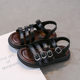 Girls Sandals 2025 New Summer Children Roman Princess Shoes Soft Sole Non-slip Sandals Girls Fashion Beach Shoes