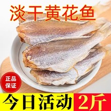 淡干黄花鱼干2斤去头新晒咸鱼干广西北海海鱼干新鲜淡晒海鲜干货