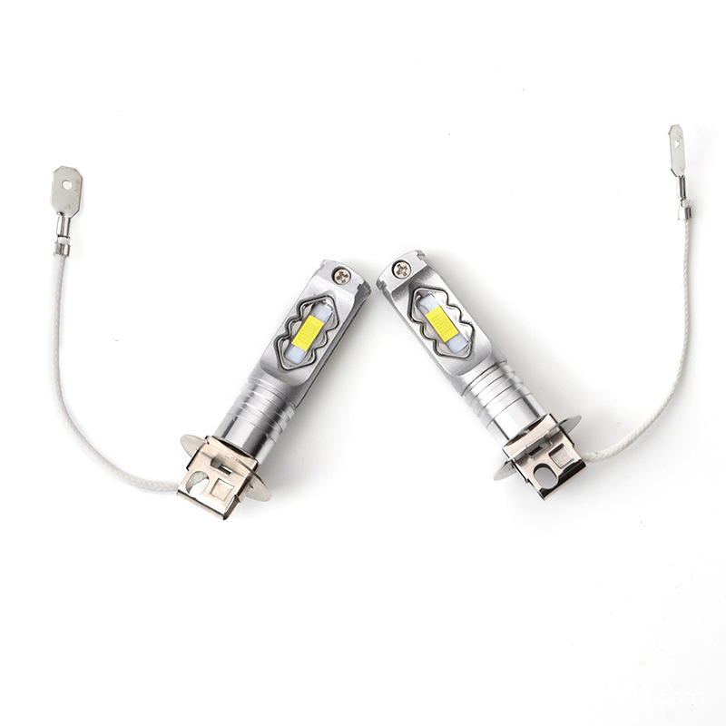 Lámpara de niebla transfronteriza H3 luz blanca resaltada decodificación CSP 3570 lámpara de niebla de automóvil LED lámpara de niebla azul hielo luz dorada