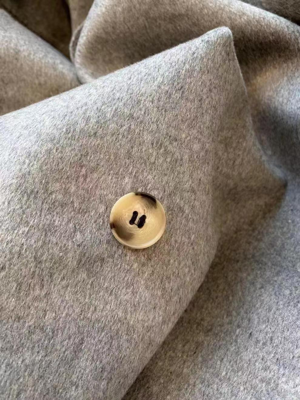 Abbigliamento donna 100% cashmere double face cappotto invernale classico colletto abito retrò cappotto doppiopetto ampio_voghion.com