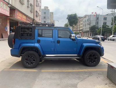 Beijing Bj40 Modified Luggage Roof rack - manganese-steel-bj404-door-special-luggage-rack-with-spotlight-no-punching-required