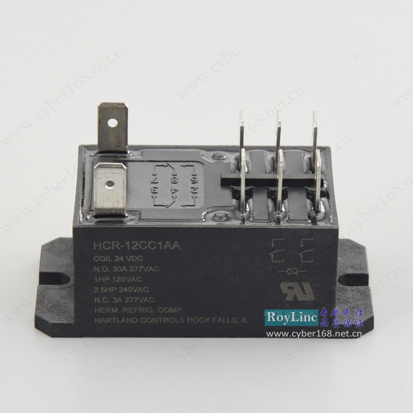 Hartland Controls HCR-12CC 24VDC 30A双刀双掷UL CUL美式继电器