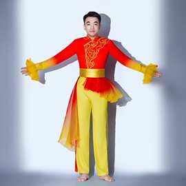 打鼓演出服装男士喜庆中国鼓威风锣鼓开场舞腰鼓表演服广场秧歌舞