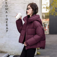 新款棉服2025女式棉衣出售冬季短款长袖棉服百搭女装连帽加厚棉服