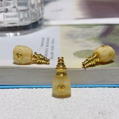 ラクダの骨の3通の象眼の金の部品は手の串の文を飾ってDIYを遊んで卸売りを支持します。