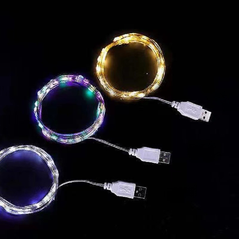 Factory direct supply plug -in USB copper light string room Flower…