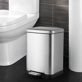 静音缓降脚踏不锈钢垃圾桶家用客厅卫生间内胆厂家直供批发