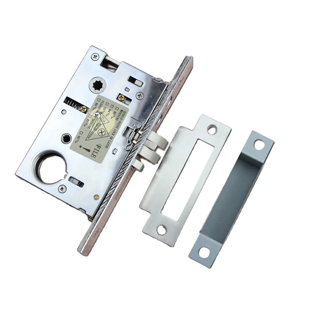 Cerradura de acero inoxidable personalizada de estilo americano puerta de entrada casa de puerta cerradura 6487 cerradura mecánica antirrobo de estilo americano