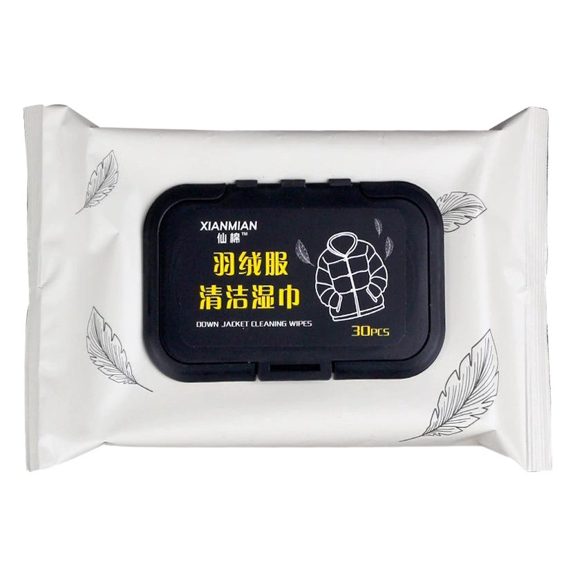Специальные чистящие салфетки для сказочного хлопкового пуховика. 30 штук пуховика. Средство для сухой уборки для удаления масляных пятен и не требующие стирки салфетки для пуховика.