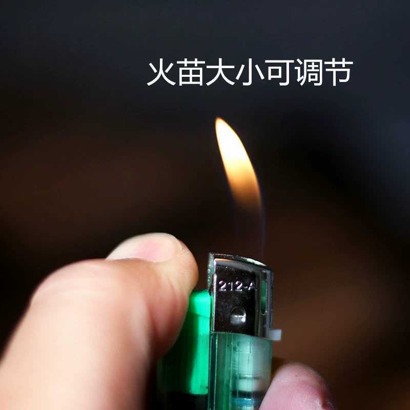 打火机批发零售便宜一次性明火充气自用防爆时尚经典塑料好看跨境|ms