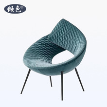 现代伯纳尔多设计师休闲椅 创意异形玻璃钢圈圈椅lock chair菱格
