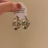 Metal jewelry, earrings, silver 2791 sample