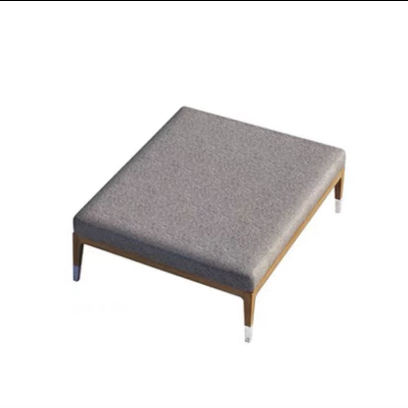 Sofá nórdico patio teca villa jardín terraza hotel al aire libre sofá de tela de caña sofá de madera sólida