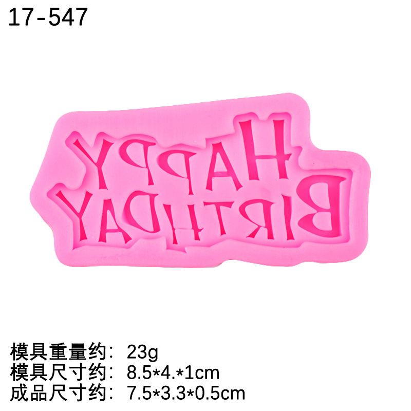 Feliz cumpleaños palabra inglesa tarjeta chocolate decoración Flip Cake