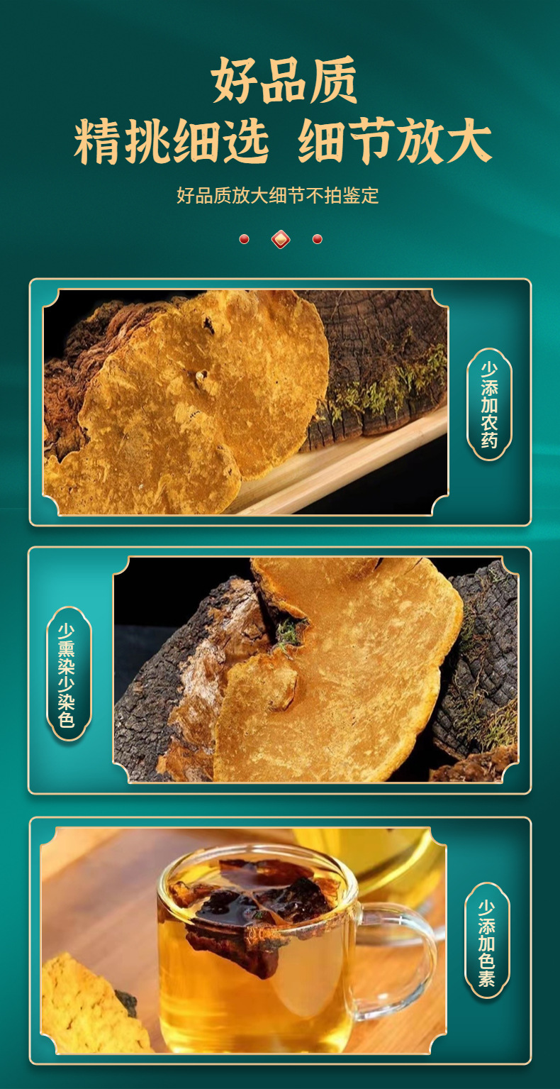 Mulberry Sang Huang (Sanghuangporus sanghuang) — Wild Jilin Changbai Mountain Cut Slices, 100g specifications