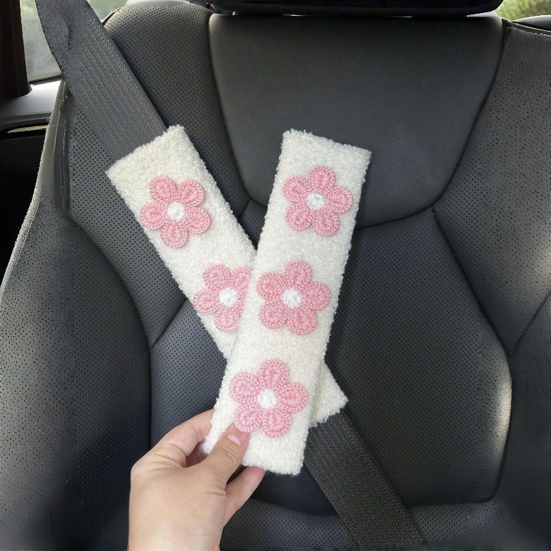 Car Seat Belt Shoulder Cover, Cute Car Seat Belt Anti-Strangle Protection Cover, Universal Style