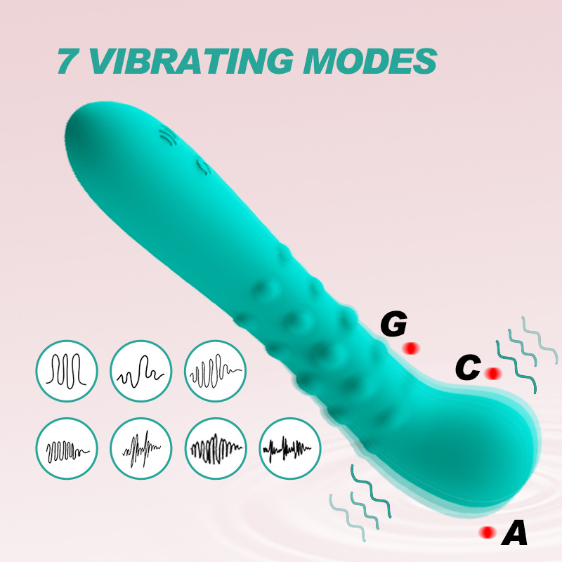 Liquid Silicone Vibrator with 7 Vibration Modes, USB Magnetic Charging, Body-Controlled — detail image 7
