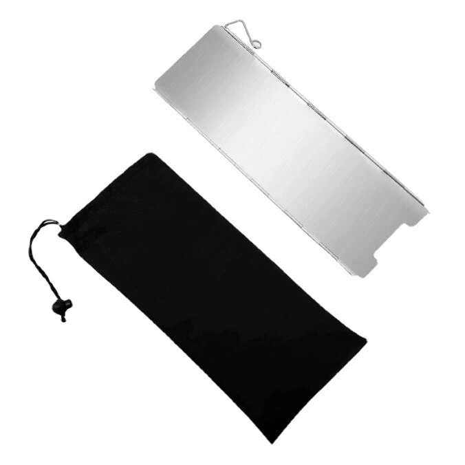 Outdoor windshield board furnace header header cross -border explosion aluminum alloy board can be folded and plugged in portable windproof board